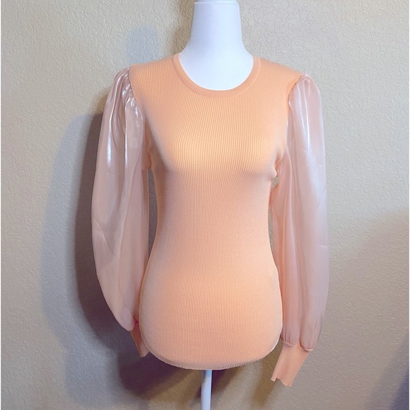 Entro Sweater w/ sheer sleeves - Picture 2 of 10